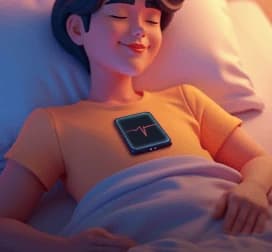 Instruction: Place phone vertically in middle of chest or horizontally under left breast